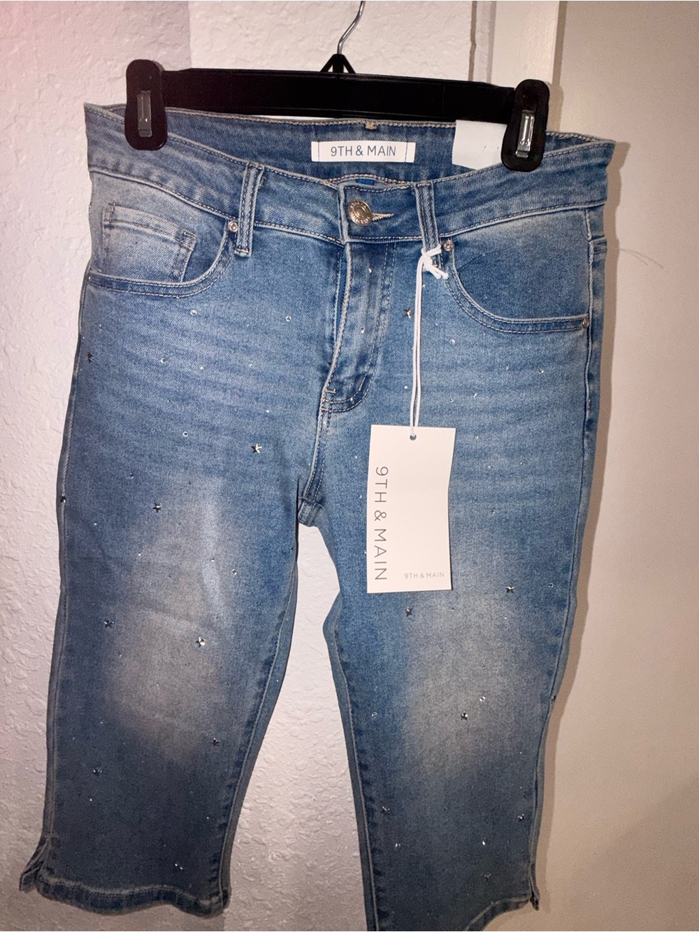 Men’s Light Blue Embellished Jeans